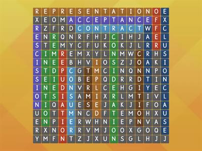 Contract Elements Wordsearch