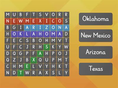 Southwest Word Search