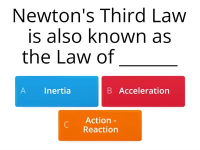 Newton’s Three Laws of Motion