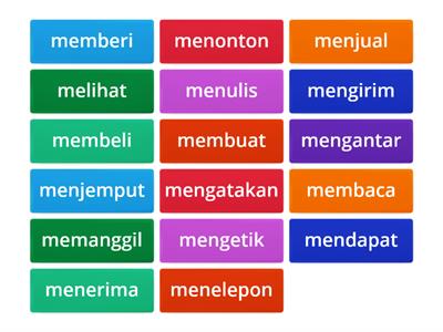 Daftar 3a - kata kerja (Indonesia - Inggris)