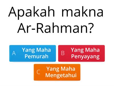 PAI Tuhanku Ar Rahman Ar Rahim Tahun 1