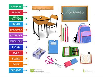 CLASSROOM OBJECTS - LABELLED DIAGRAM