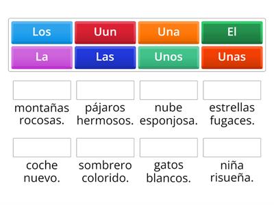 Artículos determinados e indeterminados