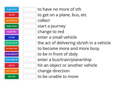 Transport Adults 4 vocabulary
