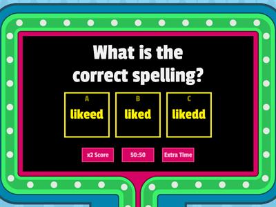  Grade 2- Spelling Words Endings -ing and -ed