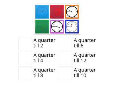 Clock Vocabulary (A quarter till...)