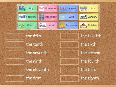  Months & ordinal numbers