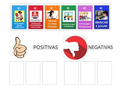 ATITUDES NEGATIVAS E POSITIVAS NA INTERNET