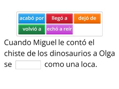 Ejercicio de perífrasis verbales