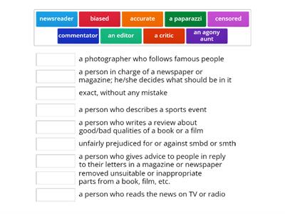 The Media (Journalists and People in the Media)