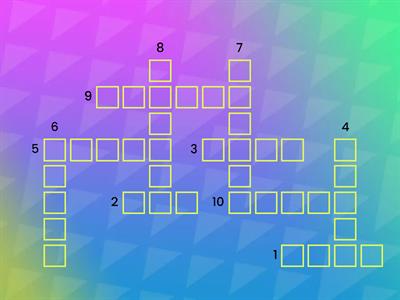 GRADE 3 - COLOURS CROSSWORD