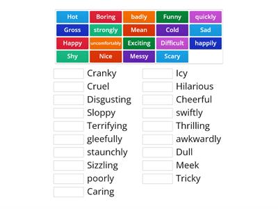 Adjectives and Adverbs - Story Writing