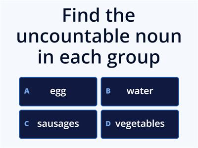 Countable and uncountable nouns