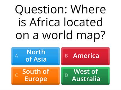 Section 1: Position of Africa on the World Map 