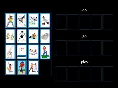 Sports Verbs: Play, Do, and Go (Group Sort)