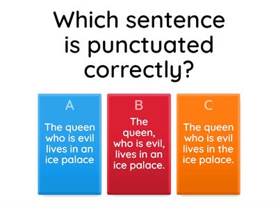 Commas Quiz