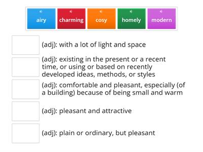 ESL Brains - What is your dream home? (Adjective Sort)