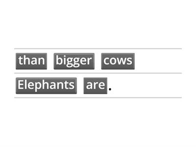 Word Order - Comparative Statements