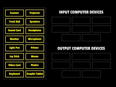 Input and Output Computer Devices