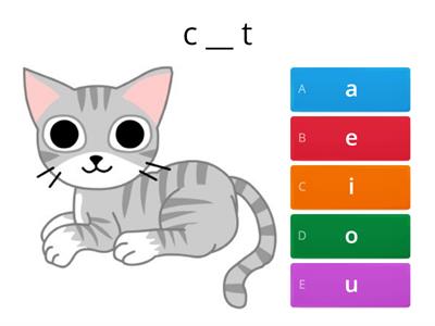 Short Vowel Sounds: a ,e, i, o, u