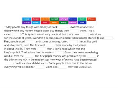 The story of money-Fill in the text.