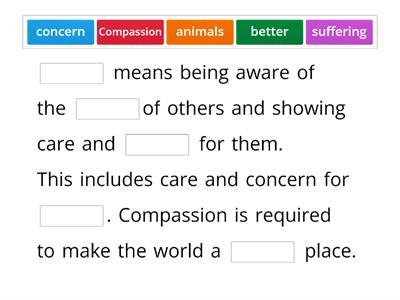 Chapter 14: Compassion and Justice Definitions