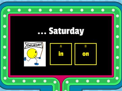  Prepositions of Time game