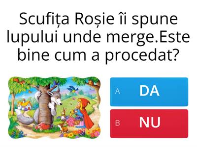 DOS- Educație pentru societate,,AȘA DA, AȘA NU!”-(personaje din povești)