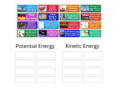 Potential or Kinetic Energy Sort