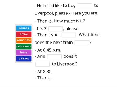 Buying a ticket at a station.