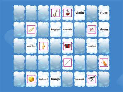 Musical_Instruments Matching Pairs1 (20 words) #my_teaching_stuff