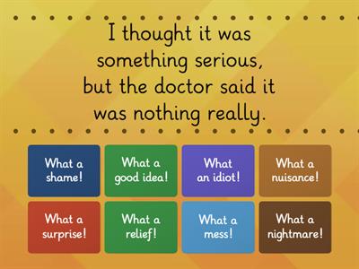 What a nice activity! - Exclamations with 'WHAT'.