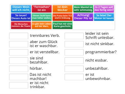 Adjektive mit dem Suffix -bar