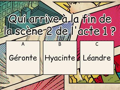 Quiz acte 1 les Fourberies de Scapin