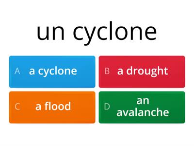 Les intempéries  (severe weather)