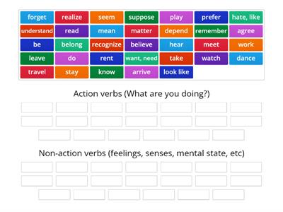 Action or non-action verbs?