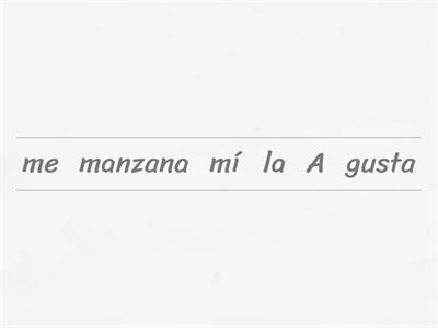 VERBO GUSTAR CON ALIMENTOS