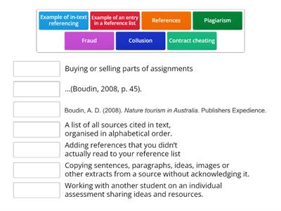 Academic integrity and referencing