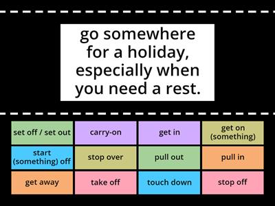 Phrasal Verbs about Traveling