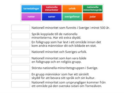 Vilka är Sveriges nationella minoriteter?