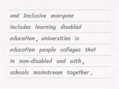 Unit 1 | Topic 1 | Defining "Inclusive Education"