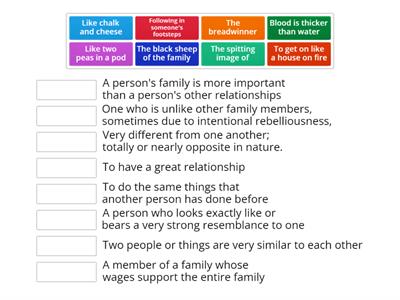 C1 -  Friends and Family Idioms  