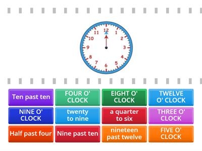 TELLING THE TIME O` CLOCK