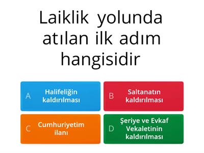 Siyasi alanda yapılan inkılaplar