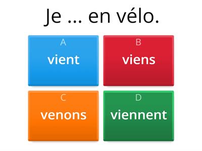 Les verbes venir et tenir