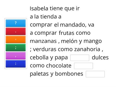 Signos de puntuación (coma, punto y coma)  :)