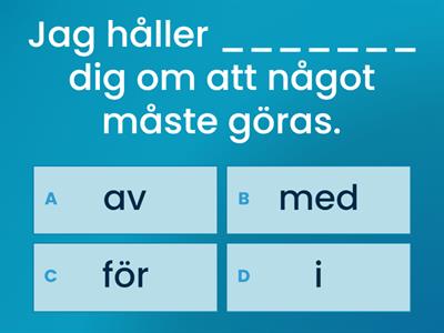 Partikelverb HÅLLA