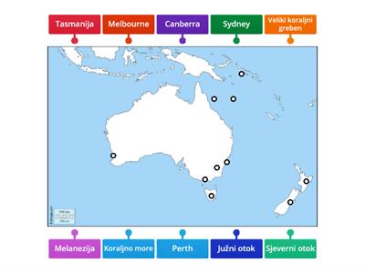 Kartografska vježba - Australija i Oceanija