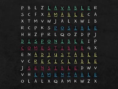Palabras Graves Wordsearch