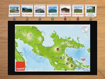 TASK No2: Location of Volcanoes in BICOL REGION